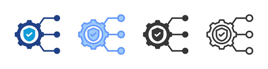 Reliability Allocation icon set multiple style collection