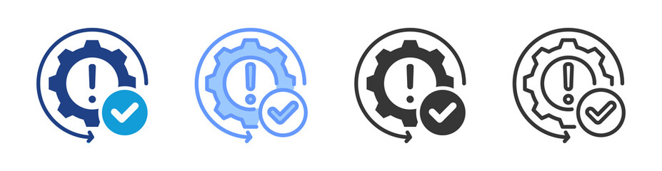 Fault Isolation icon set multiple style collection