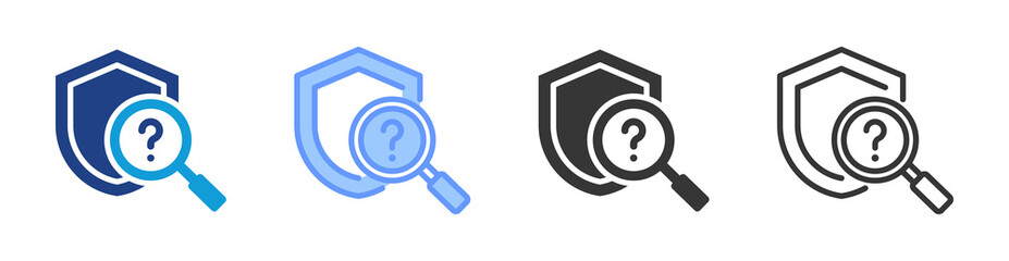 Prediction icon set multiple style collection