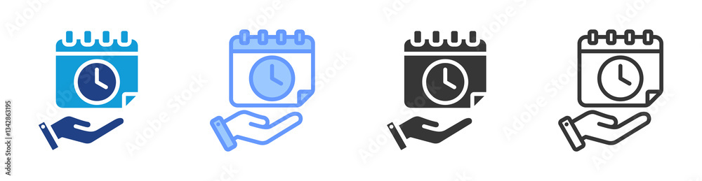 Poster Availability icon set multiple style collection