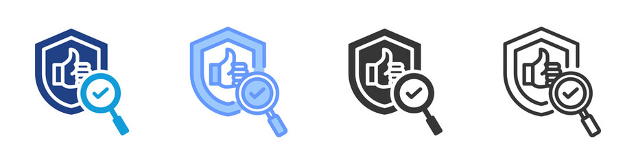 Reliability Testing icon set multiple style collection
