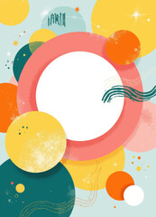 Colorful Circle Abstract With Space For Text