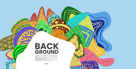 Colorful Abstract Banner Template with Text for Web Design, Landing page, or Print Material.