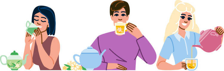 blend herbal tea vector