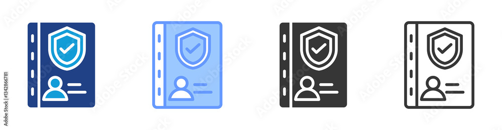 Aufkleber security clearance icon set multiple style collection