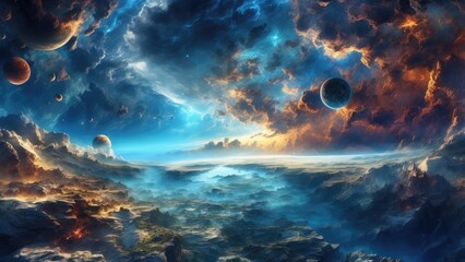 Obraz premium A breathtaking view of Earth from space,