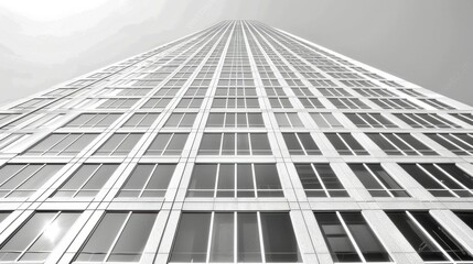 Fototapeta premium Construction blueprint of a modern skyscraper.
