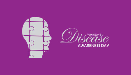 April is parkinson's disease awareness Day. Vector template Design for banner, greeting card, poster, prints, social media post ,flyer , T shirt with background.
