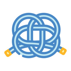 turks head nautical knot color icon vector illustration