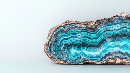 Vibrant Blue Agate Stone with Striking Natural Patterns and Textures
