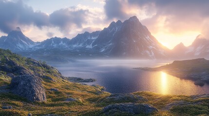 Mountain Rock Leap Sunset Adventure