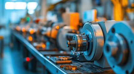 Naklejka premium Labour Day. Precision engineering in an industrial workshop
