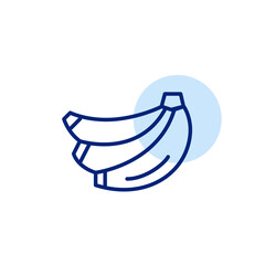 Bananas. Groceries, healthy food, vegetarian and vegan. Dieting and shopping. Pixel perfect, editable stroke vector icon