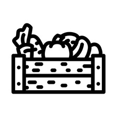 organic produce eco conscious line icon vector illustration