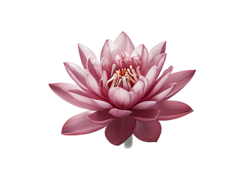 Blooming lotus flower isolated on transparent background 