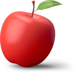 3D Red apple