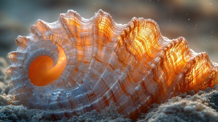 Illuminated Seashell: A Coastal Masterpiece