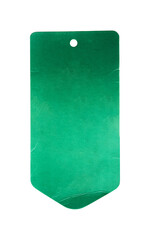 blank green tag isolated