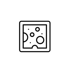 Toasted bread with cheese. Classic breakfast or snack. Pixel perfect, editable stroke vector icon