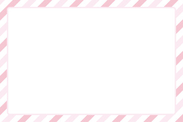 ストライプ　フレーム　イラスト　ピンク