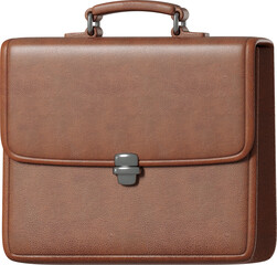 Brown leather briefcase