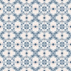 seamless pattern with blue flowers
