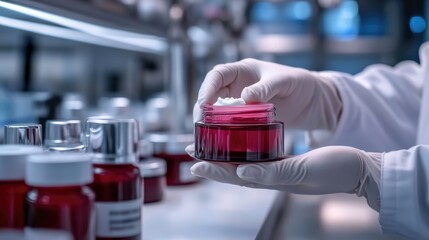 Laboratory Research on Skin Cream in a Lab