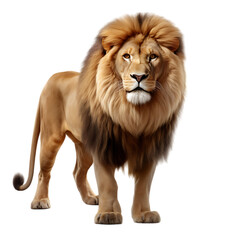 Obraz premium Realistic Lion PNG Cutout on Transparent Background for Easy Use in Projects and Graphics