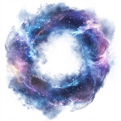 Fototapeta premium Abstract Space Galaxy Nebula Background Purple Blue Cosmic Ring