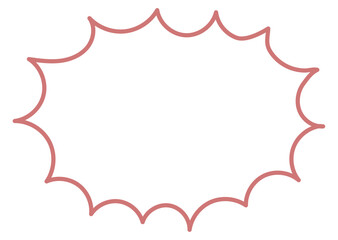 ポップなギザギザの吹き出し