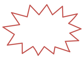 ポップなギザギザの吹き出し