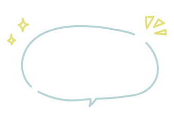 飾りつき手書き風フキダシ