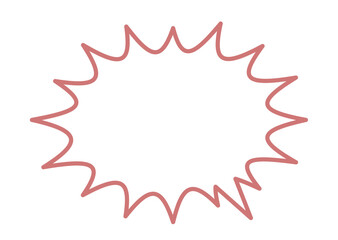 ポップなギザギザの吹き出し