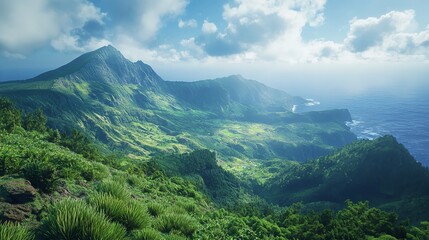 Enchanted Forest Sunrise with Sunbeams and Glittering Air Particles