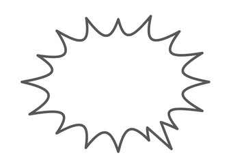 ポップなギザギザの吹き出し