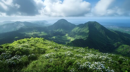 Enchanted Forest Sunrise with Sunbeams and Glittering Air Particles