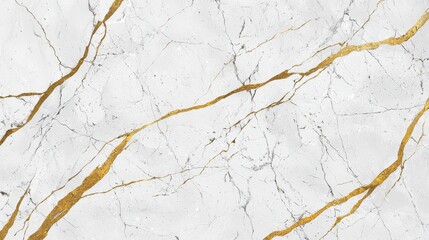 Obraz premium Elegant White Marble Background with Gold Veins for Design Projects