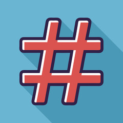 Obraz premium Vector hashtag symbol illustration 