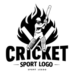Cricket Logo or football club sign Badge.Fire Cricket Logo or football club sign Badge.Cricket Sport Logo Template Design.cricket vector logo.
