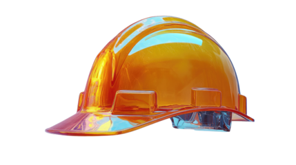 Safety First: A vibrant, orange hard hat, the quintessential symbol of construction, stands out against a plain backdrop, ready to protect those who dare to build the future