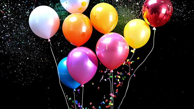 A fun and uplifting transition with floating balloons, ideal for parties.