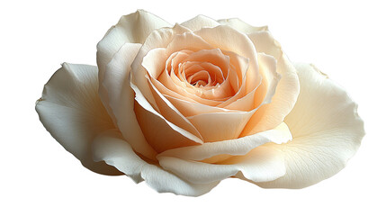 Rose's Delicate Beauty: Capture the delicate beauty of a single cream and peach rose, its intricate petals and inviting fragrance a testament to the grace of nature.