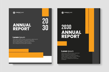 Annual report  design template. Corporate book cover layout. Business brochure, flyer, magazine, booklet. Vector illustration