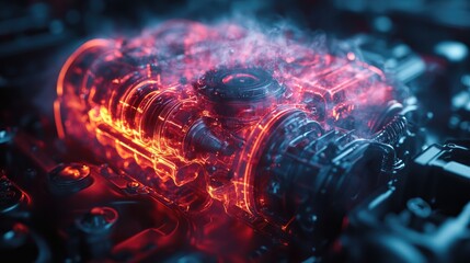 An important sign of mechanical issues is revealed by a thermal camera image showing excess vibration and heat from a worn engine mount.