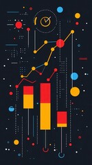 Abstract Financial Data Visualization with Graphs and Shapes