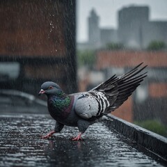 Obraz premium pigeon in the city