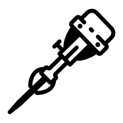 Martillo demoledor tool icon in glyph style
