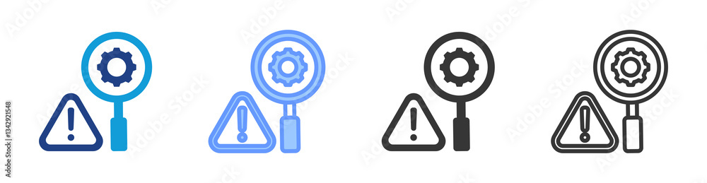 Aufkleber incident management icon set multiple style collection