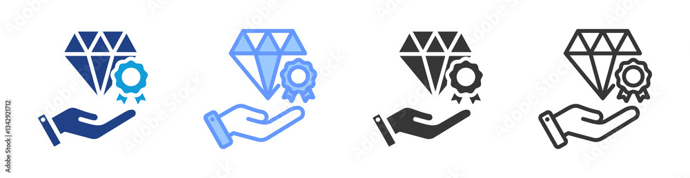 Poster Value Proposition icon set multiple style collection