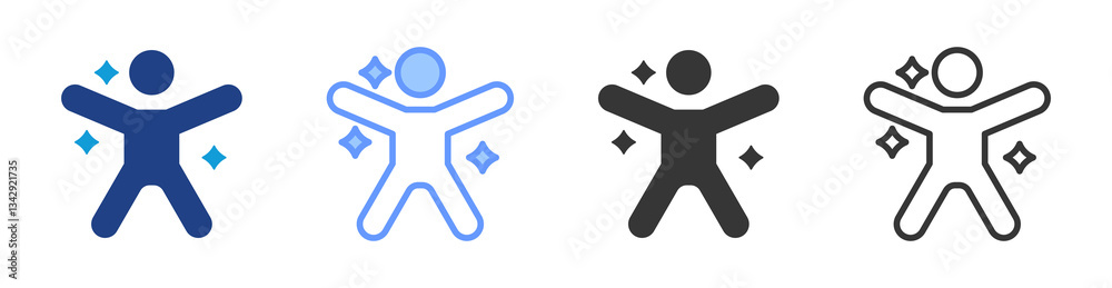 Poster Accessibility icon set multiple style collection